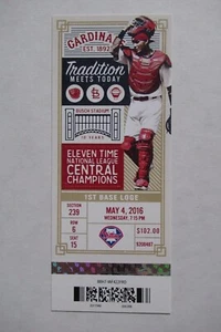 ST. LOUIS CARDINALS VS PHILLIES 5/4/2016 FULL TICKET ~ HOWARD/HERRERA HRs - Picture 1 of 1