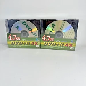 2 KHypermedia DVD-R 4X Recordable DVD Disc 10 Pack Slim Case 120 Min-Data 4.7 GB - Picture 1 of 3