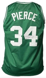 Paul Pierce Signed Custom Boston Green Basketball jersey JSA - Picture 1 of 4