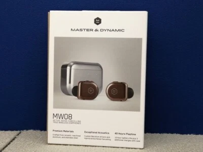 Master & Dynamic MW08 Wireless Earphones Active Noise Cancelling Brown Ceramic - Image 1 of 4