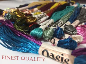 50 Solid Color Oasis Thread Crochet Skeins Thread, Best for hand Embroidery - Picture 1 of 5