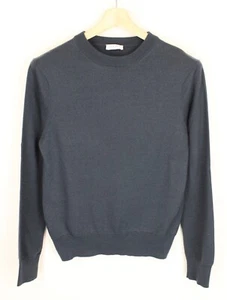 SANDRO Jumper Mens MEDIUM Pullover Wool Crew Neck Knitted Dark Blue - Picture 1 of 7