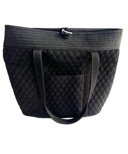 Vera Bradley Black Quilted Tote Bag - Picture 1 of 12