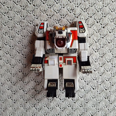 Vtg Power Rangers White Tiger Zord Tigerzord Bandai 90s Transformer Robot Figure - Image 1 of 4