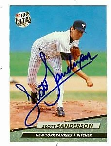 Scott Sanderson autographed baseball card New York Yankees 1992 Fleer Ultra #414 - Image 1 of 1