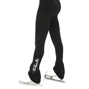 Jerry’s Figure Skating Pant Black with Crystal Ice Skate Women's Size S - Picture 1 of 5