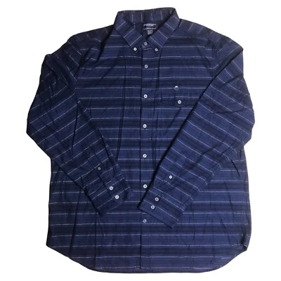 NWT American Eagle Shirt Mens 2XL Blue Striped Button Down Slim Fit - Image 1 of 4