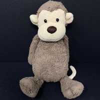 Jellycat Stripey Monkey Blanket Comforter Soother Brown Blue Stripe Doudou Lovey | eBay