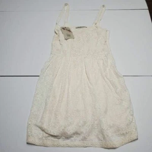 Zara TRF Collection Girls A-Line Dress Off White Floral Lace Sleeveless S New - Picture 1 of 12