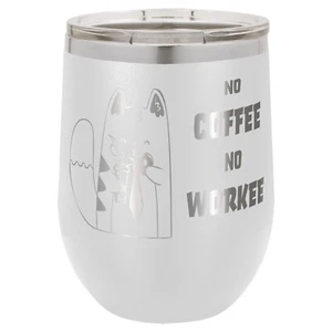 No Coffee No Workee 12 Unzen Polar Camel Weinbecher - Bild 1 von 15