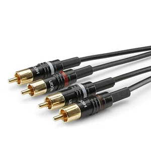 SOMMER CABLE Cinchkabel 90cm Basic+ OFC Class6 Stereo HICON HI-CM03 HBP-C2-0090 - Bild 1 von 4