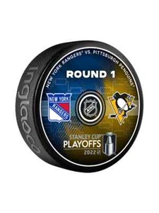 2022 Stanley Cup Playoffs Dueling Puck New York Rangers Pittsburgh Penguins - Bild 1 von 2