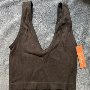 Colsie Ribbed Knit Tank Top in Black Size XS New With Tags - Picture 1 of 12