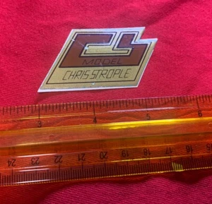 70s Pro Caster Rider Chris Strople Model Small skateboard Sticker Has Wrinkle - Picture 1 of 2