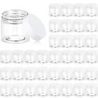 36 Pack 2 OZ Plastic Jars Round Clear Cosmetic Container Jars with White Lids...