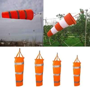 5 Tamaños Aeropuerto Aviación Windsock Viento Calcetín Bolsa Festival Camping Bandera Naranja - Imagen 1 de 7