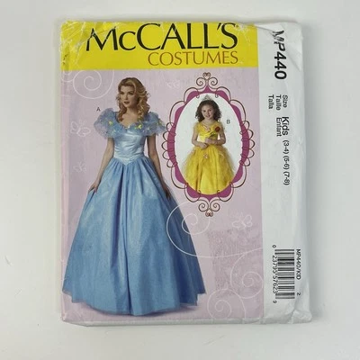 Costume Princess Dress Girls Size 3-8 Uncut Pattern Mp440 Belle Gown Cinderella - Image 1 of 2