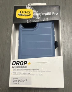 OtterBox Defender Pro Case Apple iPhone 13, 14, 15, 16e Drop + 5x Tested Blue - Zdjęcie 1 z 9