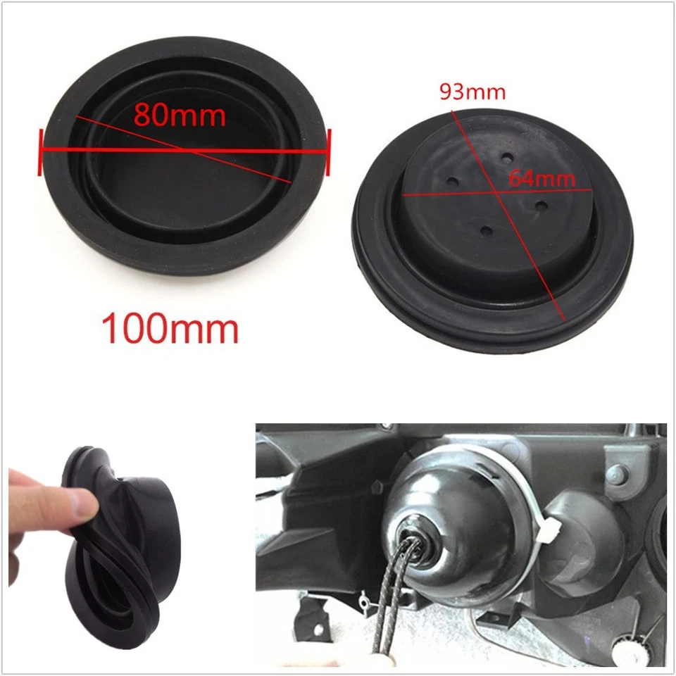 2 Piezas Faros LED HID de Goma Negra para Coche Retrofit Resellar Sello Tapa Cubiertas Antipolvo Foto 1 de 4