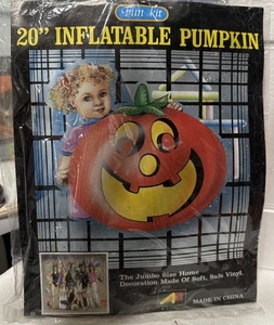 Vintage Halloween 20" Inflatable Pumpkin from Fun Kit ~ NEW - Picture 1 of 4