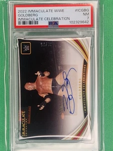 2022 IMMACULATE WWE Immaculate Celebration Signature Goldberg /75 PSA 7 - Picture 1 of 3