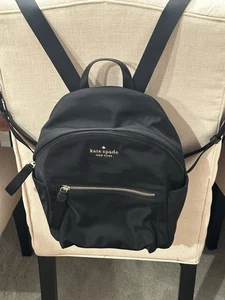 Kate Spade New York Chelsea Medium Nylon Black Backpack NEW - Picture 1 of 17