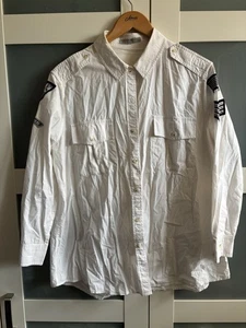 All Saints White Shirt Size 14 Patch Military Shirt White - Picture 1 of 18