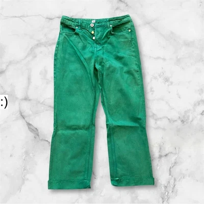 Green Zara Jeans UK Size 12 Excellent Condition Worn Twice - Image 1 of 4