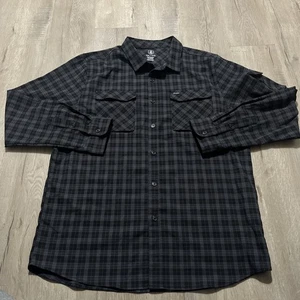 Volcom Flannel Shirt Button Down Black Men’s XXL Skater - Picture 1 of 11