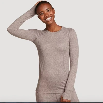 Top Eddie Bauer Train Ascent Pro Manga Larga Cuello Redondo Brezo Avena Tostado Pequeño Foto 1 de 4