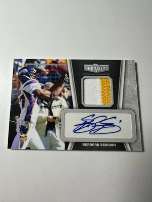 2010 Topps Unrivaled Bernard Berrian Patch Auto /50 Vikings Game Worn SP - Image 1 of 2