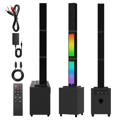 Heimkino System 2.1 Kanal Lautsprecher Subwoofer Sound USB Bluetooth 5.0 RCA AUX - Bild 1 von 4