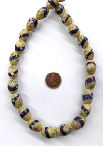 20 perline vintage fantasia beige stile veneziano commercio africano perline L982 sfuse - Foto 1 di 1