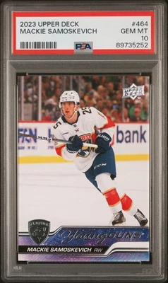 Mackie Samoskevich 2023-24 Upper Deck Hockey Young Guns RC # 464 PSA GEM MINT 10 - Image 1 of 4