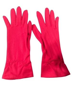 Guantes Wear Right 100% Nylon Damas Rojo Talla S-M Años 50 De Colección Con Alemania Con Bolso Foto 1 de 4