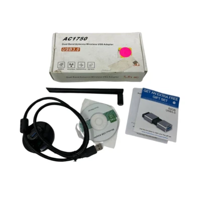 Techkey AC1750 Antenna Wireless USB Only Wireless Network for Desktop Laptop - Image 1 of 4