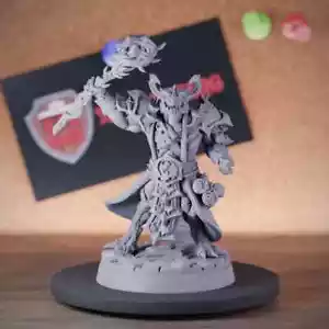 Dragonborn Druid Miniature Tiamat Cultist Dungeons and Dragons Mini DnD 5e TTRPG - Picture 1 of 8