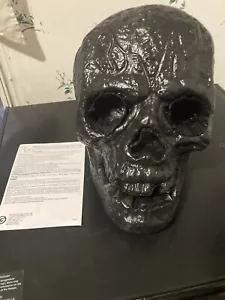 Ashland Halloween Lit Color Changing Skull 12” Tall Blow Mold 6 Colors - Picture 1 of 7