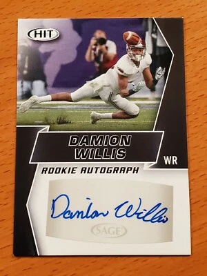 2019 SAGE HIT Auto Black #A82 Damion Willis Troy Cincinnati Bengals Rookie - Image 1 of 2