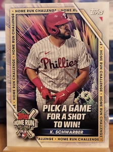 2023 Topps Home Run Challenge Kyle Schwarber HRC-19 Insert Philadelphia Phillies - Picture 1 of 2