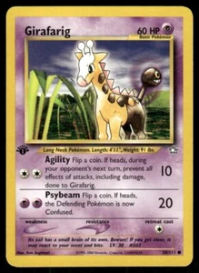 Pokemon Tcg Neo Genesis WOTC NM Regular Girafarig [1st Edition] #58 - Picture 1 of 2