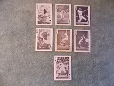 7) 1969 GLOBE IMPORTS PLAYING CARDS KALINE MARICHAL ROBINSON SEAVER KILLEBREW
