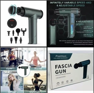 Pretihom Fascia Gun Full Body Massager Multifunctional JF-5323 Green (E4-4) - Picture 1 of 9