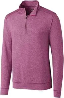 Men's Cutter & Buck Shoreline 1/2 Zip Pullover Tannin Heather Size 5XB - Image 1 of 2