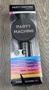 Máquina de fiesta máquina de cantar micrófono inalámbrico luces LED altavoz Bluetooth - Imagen 1 de 4