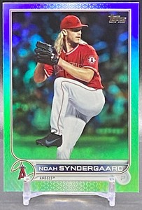 2022 Topps Series 2 #584 NOAH SYNDERGAARD Silver Rainbow Foil Los Angeles Angels