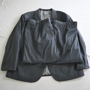 Hockerty Bespoke 58S 46x26 Portly Gray Mens Jacket 2 Pants Suit - Picture 1 of 12