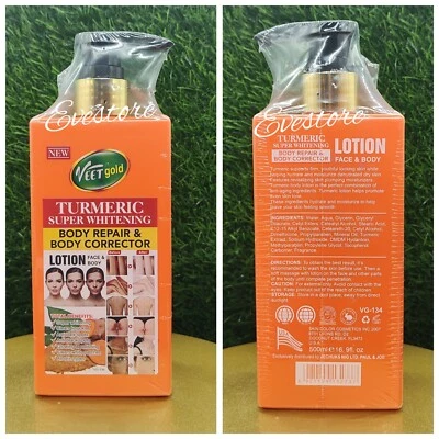 Veet gold Turmeric Whitening  Repair & Corrector Face & Body Lotion 500ml 💯%💪 - Image 1 of 2