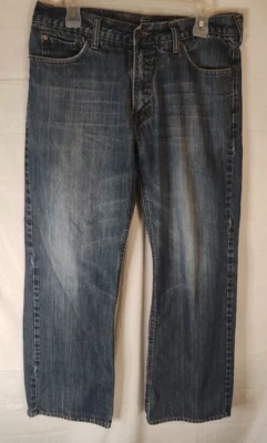 Urban Pipeline Up Jeans Mens 34x30 Low Rise Bootcut Dark Blue Denim Low Rise Y2K - Image 1 of 4