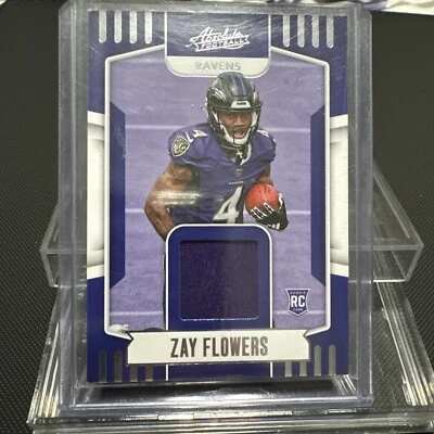 2023 Panini Absolute Rookie Patch  Zay Flowers Holo Materials RC #ARM-9 - Image 1 of 2
